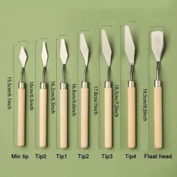 7/8/10/14Pcs Stainless Steel Oil Painting Knives Set Artist Crafts Spatula Palette Knife Mixing Knife Scraper Art Tools