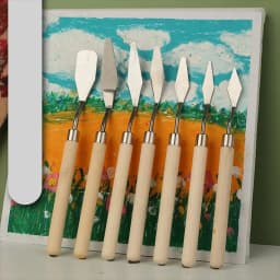 7/8/10/14Pcs Stainless Steel Oil Painting Knives Set Artist Crafts Spatula Palette Knife Mixing Knife Scraper Art Tools