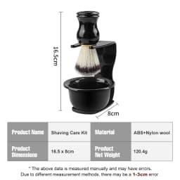 Professional Shaving Brush 1/2/3Pcs Set 3-in-1 Shave Kits, Shaving Bowl and Shaving Stand, Father's Day Men's Gift Kit