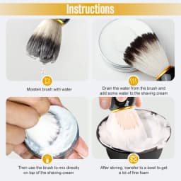Professional Shaving Brush 1/2/3Pcs Set 3-in-1 Shave Kits, Shaving Bowl and Shaving Stand, Father's Day Men's Gift Kit