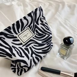 Corduroy Makeup Bag Organizer Clutch Retro Flower Print Cosmetic Bag Wash Women Travel Make Up Pouch Beauty Toilet Storage Cases