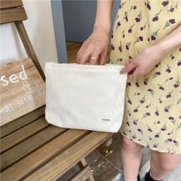 Corduroy Makeup Bag Organizer Clutch Retro Flower Print Cosmetic Bag Wash Women Travel Make Up Pouch Beauty Toilet Storage Cases