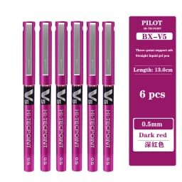 4/6/12 Japan Pilot BX-V5 Gel Pen Hi Tecpoint Straight Liquid Color Ink Cute Stationery 0.5mm Signature Pen School Supplies