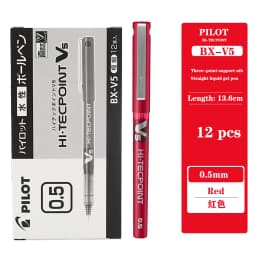 4/6/12 Japan Pilot BX-V5 Gel Pen Hi Tecpoint Straight Liquid Color Ink Cute Stationery 0.5mm Signature Pen School Supplies