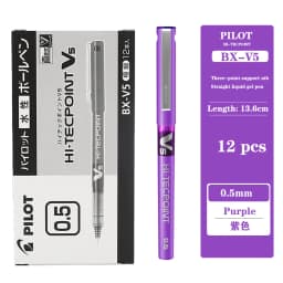 4/6/12 Japan Pilot BX-V5 Gel Pen Hi Tecpoint Straight Liquid Color Ink Cute Stationery 0.5mm Signature Pen School Supplies
