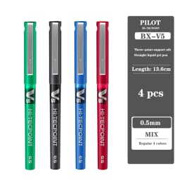 4/6/12 Japan Pilot BX-V5 Gel Pen Hi Tecpoint Straight Liquid Color Ink Cute Stationery 0.5mm Signature Pen School Supplies