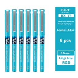 4/6/12 Japan Pilot BX-V5 Gel Pen Hi Tecpoint Straight Liquid Color Ink Cute Stationery 0.5mm Signature Pen School Supplies