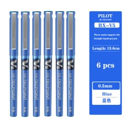 4/6/12 Japan Pilot BX-V5 Gel Pen Hi Tecpoint Straight Liquid Color Ink Cute Stationery 0.5mm Signature Pen School Supplies