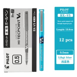 4/6/12 Japan Pilot BX-V5 Gel Pen Hi Tecpoint Straight Liquid Color Ink Cute Stationery 0.5mm Signature Pen School Supplies