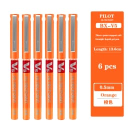 4/6/12 Japan Pilot BX-V5 Gel Pen Hi Tecpoint Straight Liquid Color Ink Cute Stationery 0.5mm Signature Pen School Supplies