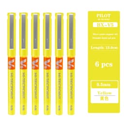 4/6/12 Japan Pilot BX-V5 Gel Pen Hi Tecpoint Straight Liquid Color Ink Cute Stationery 0.5mm Signature Pen School Supplies