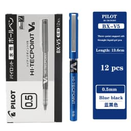 4/6/12 Japan Pilot BX-V5 Gel Pen Hi Tecpoint Straight Liquid Color Ink Cute Stationery 0.5mm Signature Pen School Supplies