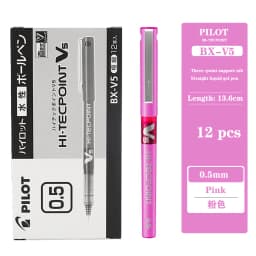 4/6/12 Japan Pilot BX-V5 Gel Pen Hi Tecpoint Straight Liquid Color Ink Cute Stationery 0.5mm Signature Pen School Supplies