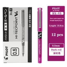4/6/12 Japan Pilot BX-V5 Gel Pen Hi Tecpoint Straight Liquid Color Ink Cute Stationery 0.5mm Signature Pen School Supplies