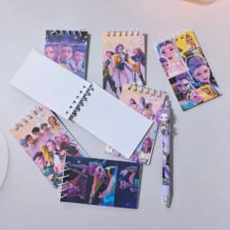 2026 10pcs Notebook Set, Suitable for Office, Student Classroom Stationery, Loose-leaf Notebook, Anime Party Supplies