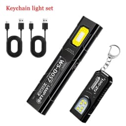 LED COB Flashlight Type C Rechargeable 550LM Portable Mini Torch Pocket Lantern Flood Work Light With Magnet For Emergency