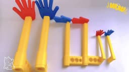 3D Printed Extendable Rock Paper Scissors Hand Toy Interactive Clapper Game for Kids Birthday Party Favors Family Entertainment