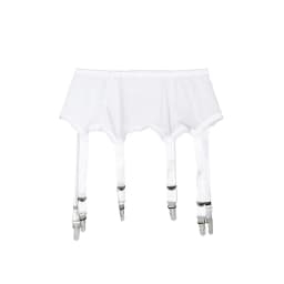 Hirigin Women Sexy Retro High Waist Elastic Mesh Garter Belt Suspender 6 Metal Buckles Erotic Sex Wear