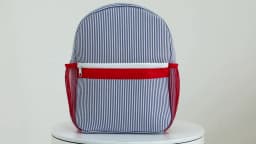 School Backpack Toddler Seersucker Cute Striped Backpack for Girls 12" for Preschool Kindergarten 15" for High School Teenagers
