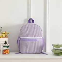 School Backpack Toddler Seersucker Cute Striped Backpack for Girls 12" for Preschool Kindergarten 15" for High School Teenagers