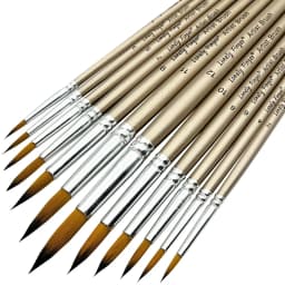 Premium 12-Piece Artist Paint Brush Set - Ultra-Durable Nylon Bristles for Acrylic, Watercolor, Oil & Body Painting