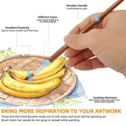 Premium 12-Piece Artist Paint Brush Set - Ultra-Durable Nylon Bristles for Acrylic, Watercolor, Oil & Body Painting