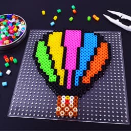 4PCS 2.6mm/5mm Fuse Beads Transparent Extra Large Square Pegboards Ironing Beads Boards DIY Material Template Melting Beads Pegb