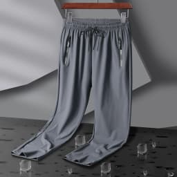 Breathable Elastic Men Running Sport Pants Ice Silk Jogging Thin Sweatpants Casual Outdoor Training Gym Fitness Trousers 8XL