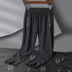 Breathable Elastic Men Running Sport Pants Ice Silk Jogging Thin Sweatpants Casual Outdoor Training Gym Fitness Trousers 8XL