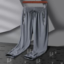 Breathable Elastic Men Running Sport Pants Ice Silk Jogging Thin Sweatpants Casual Outdoor Training Gym Fitness Trousers 8XL
