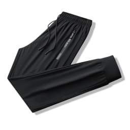 Breathable Elastic Men Running Sport Pants Ice Silk Jogging Thin Sweatpants Casual Outdoor Training Gym Fitness Trousers 8XL