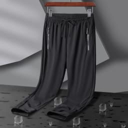 Breathable Elastic Men Running Sport Pants Ice Silk Jogging Thin Sweatpants Casual Outdoor Training Gym Fitness Trousers 8XL