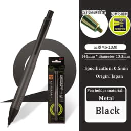 Uni Kuru Toga Metallic Mechanical Pencil 0.5MM Lead Advance Upgrade Model M5-1030 Automatic Rotation Japanese School Stationery