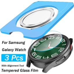 3Pcs Tempered Glass For Samsung Galaxy Watch Ultra 6 8 Classic 5 4 40mm 44mm 47mm Screen Protector With Tool Easy Install Kit