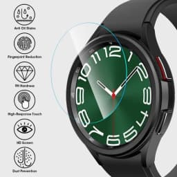 3Pcs Tempered Glass For Samsung Galaxy Watch Ultra 6 8 Classic 5 4 40mm 44mm 47mm Screen Protector With Tool Easy Install Kit