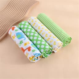 4Pcs Neutral Baby Swaddle Blanket Set, Simple Design