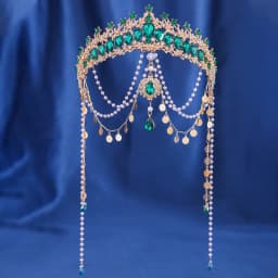 Baroque Vintage Crystal Rhinestone Tiaras Crowns Handmade Tassel Pearls Princess Queen Diadems Wedding Bridal Hair Accessories