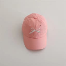 Fashion Children Embroidery Bow Baseball Hats Kids Accessories Boy Girl Vacation Sunscreen Hat Cotton Baby Adjustable Casual Cap