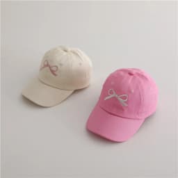 Fashion Children Embroidery Bow Baseball Hats Kids Accessories Boy Girl Vacation Sunscreen Hat Cotton Baby Adjustable Casual Cap
