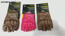 SUOMY Summer Motorcycle Fingerless Gloves Accessories Goatskin Leather Half Finger Gloves Man Women Motocross Gant Moto Guantes