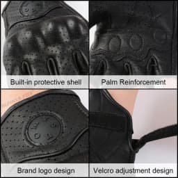 SUOMY Summer Motorcycle Fingerless Gloves Accessories Goatskin Leather Half Finger Gloves Man Women Motocross Gant Moto Guantes