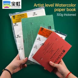 Baohong 300g 100% Cotton Artist Watercolor Drawing Paper Pad 20sheets Aquarell Watercolor Sketchbook For Painting Art Supplies