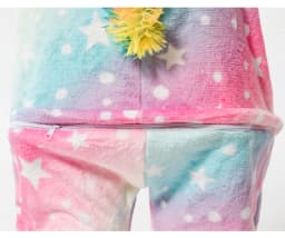 Kawaii Girls Pajamas Winter Purple Unicorn Onesie Hooded Plush Kigurumi Jumpsuit Blanket Sleeper Warm Overall Kids Nightwear Pjs