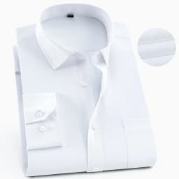 Plus Large Size 8XL 7XL 6XL Mens Business Shirt Long Sleeve Spring Autumn Social Solid Color Wedding Party Office White Shirts