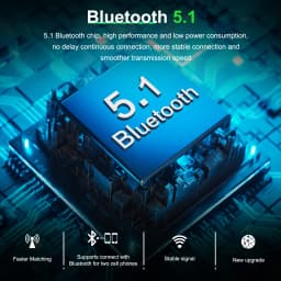 EJEAS Q8 Bluetooth 5.1 Motorcycle Helmet Headset Intercom, with EUC Remote Walkie Talkie, for 6 Riders Talking At Real Time IP67