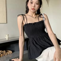 Sexy Tank Top Bow Halter Crop Tops Women Summer Folds Camis Backless Camisole Casual Bandage Tee Female Sleeveless Cropped Vest