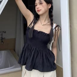 Sexy Tank Top Bow Halter Crop Tops Women Summer Folds Camis Backless Camisole Casual Bandage Tee Female Sleeveless Cropped Vest