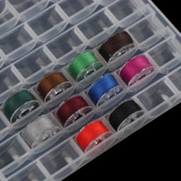 25 Spools Empty Bobbins Storage Box Sewing Accessories Tools Plastic Sewing Machine Bobbin Case Knitting Needle Organizer NEW