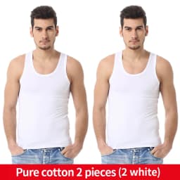 Men's Solid Color Four Seasons Thin Cotton Vest Casual And Comfortable Joker Sweatshirt Fitness Exercise Slim Vest