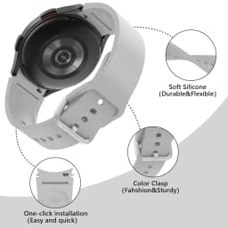 20mm Silicone Strap For Samsung Galaxy Watch 4 6 Classic 47mm/46mm 5 Pro 45mm No Gaps Bracelet Galaxy Watch 6 5 4 40mm/44mm Belt